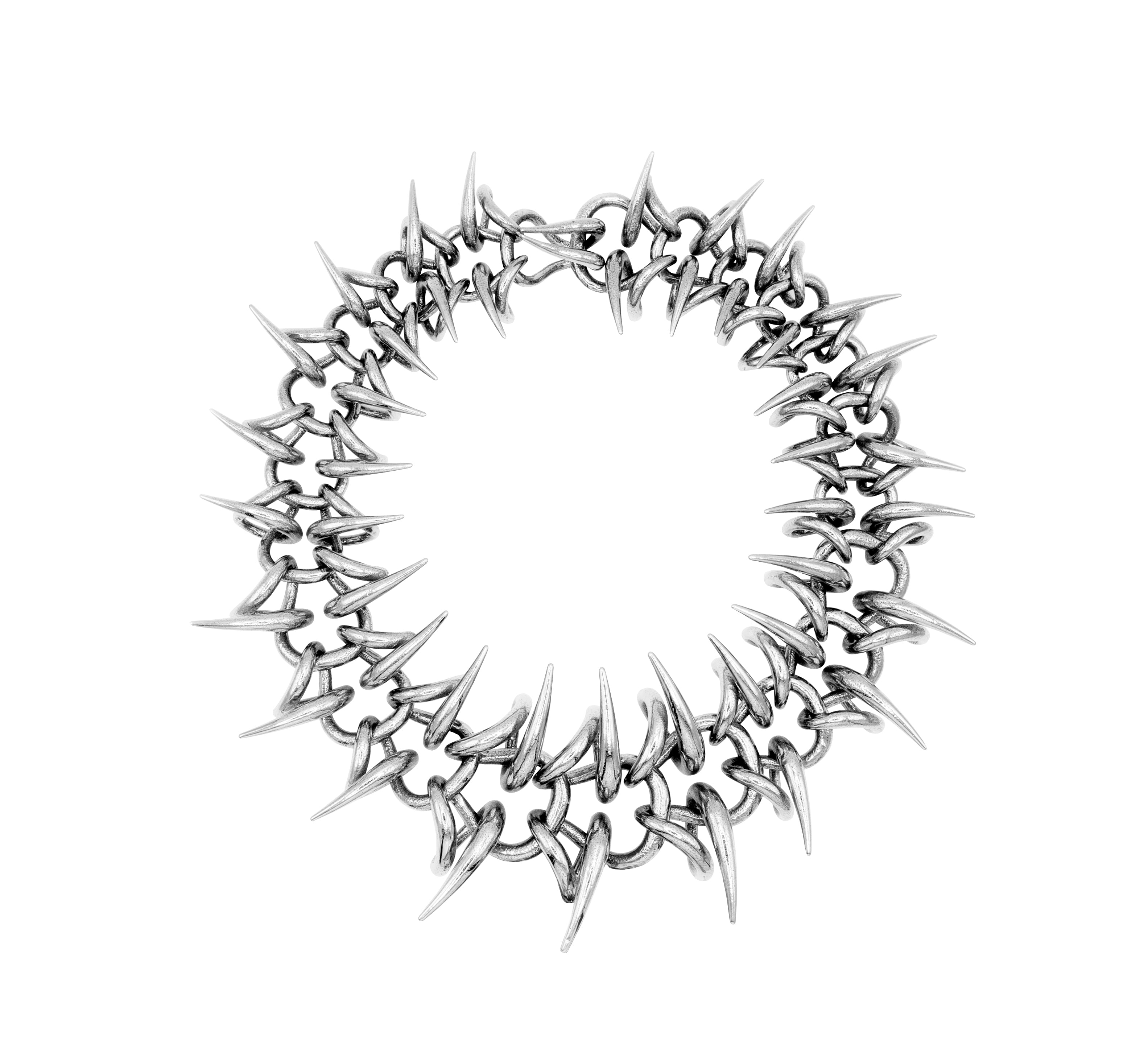 国内で当店のみ 666999 - Stainless steal spikes chain Women's Stainless steel chain necklace | Silver | Diesel