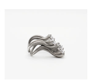 VINE 4STONE RING STAINLESS STEEL