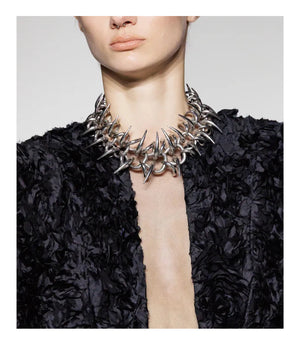 SPIKY CHAIN NECKLACE - STAINLESS STEEL