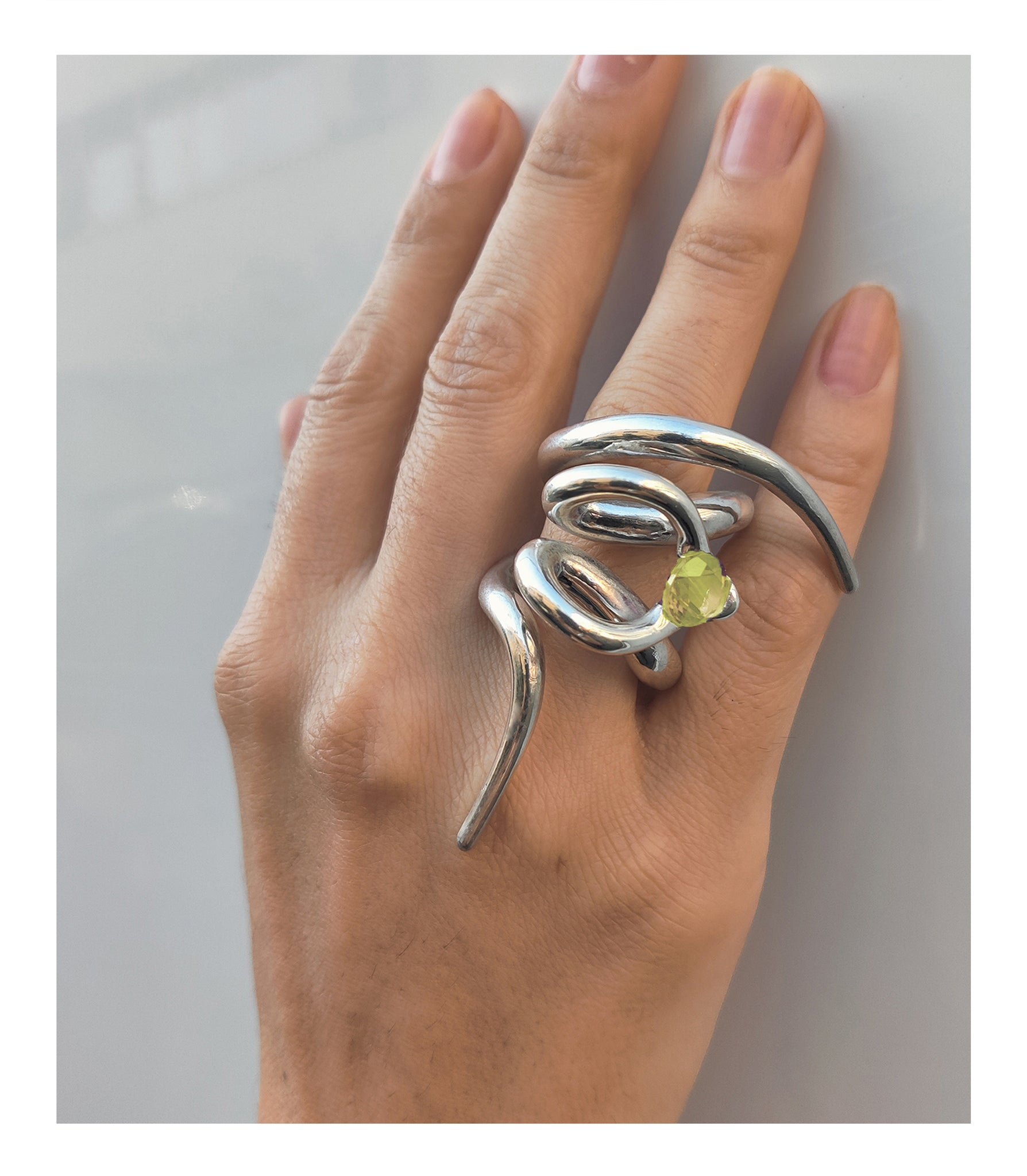 NAIL RING - STERLING SILVER