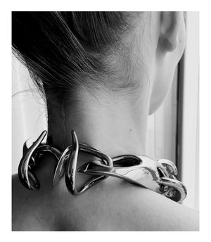 DISTORTED CHUNKY NECKLACE - ALUMINIUM