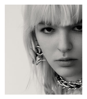 NAIL CHAIN EARRING - STAINLESS STEEL