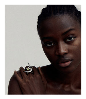 NAIL RING - STERLING SILVER