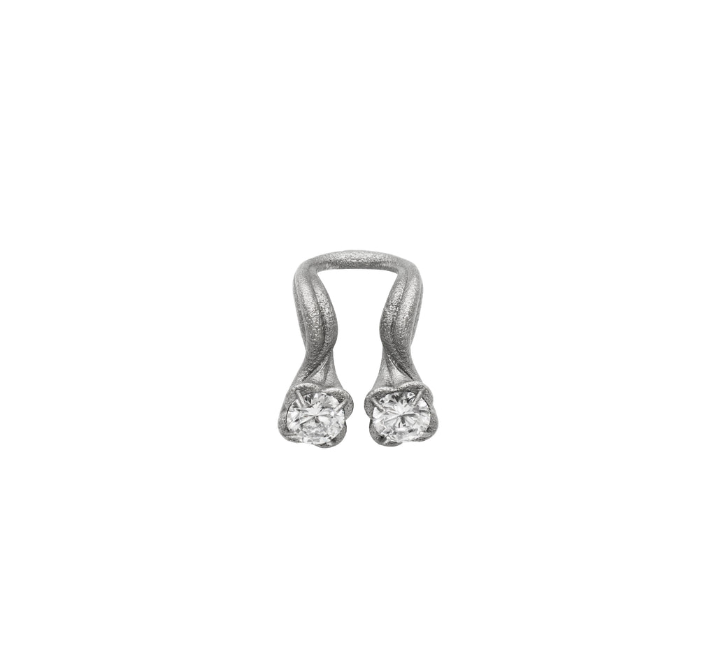 VINE 2STONE PHARANX RING STAINLESS STEEL