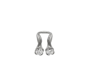 VINE 2STONE PHARANX RING STAINLESS STEEL