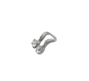 VINE 2STONE PHARANX RING STAINLESS STEEL