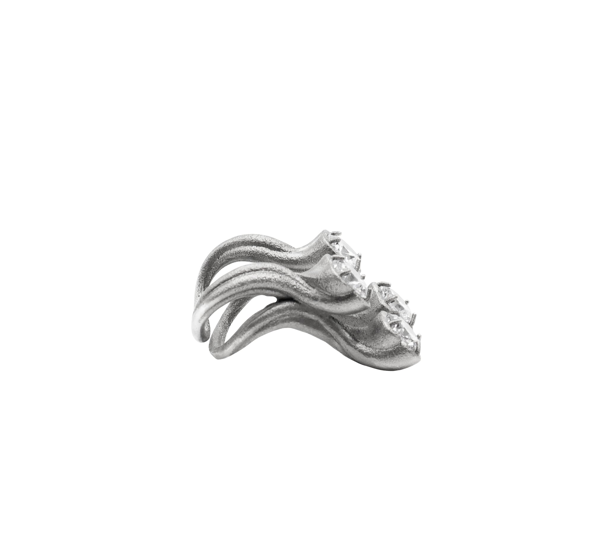 VINE 4STONE RING STAINLESS STEEL