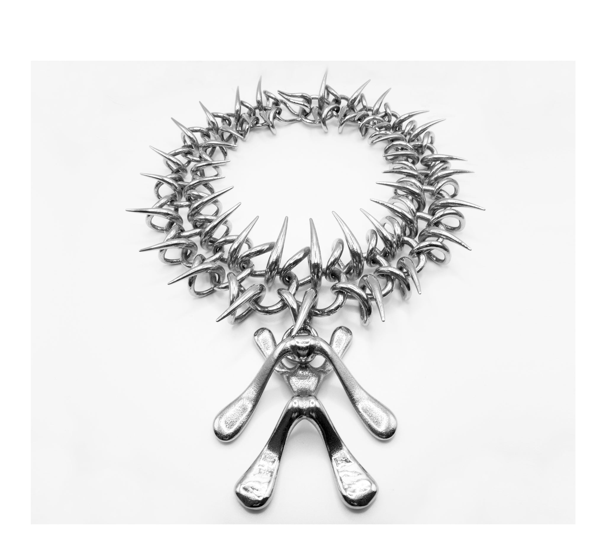 CONEJO SPIKY NECKLACE STAINLESS STEEL