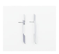 PUZZLE BLADE 7 EARRINGS SMALL SILVER