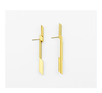 PUZZLE BLADE 7 EARRINGS SMALL GOLD